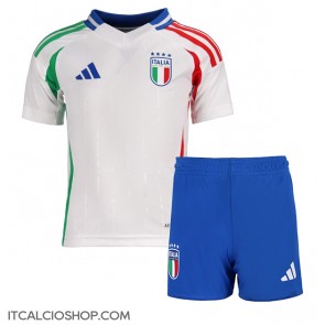 Italia Seconda Maglia Bambino Europei 2024 Manica Corta (+ Pantaloni corti)